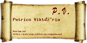Petrics Viktória névjegykártya