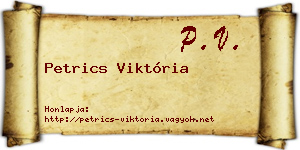 Petrics Viktória névjegykártya