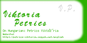 viktoria petrics business card